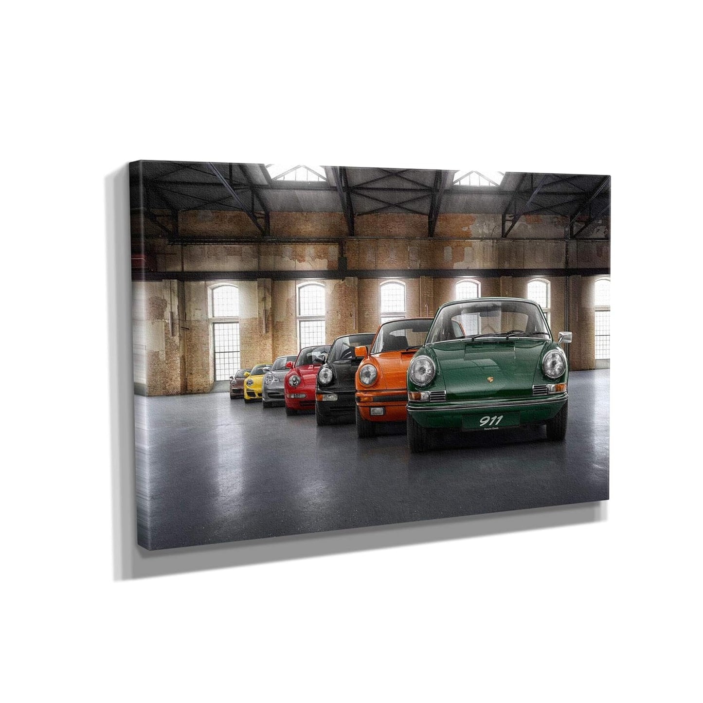 Porsche Car 911 Color Revolution Canvas Art Print Picture Wall Home Decor - Various Sizes (12in x 8in Gallery Wrapped)