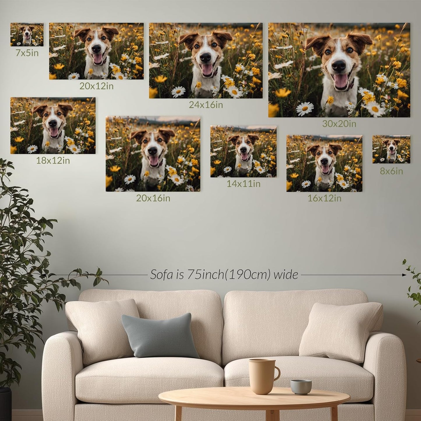 Personalized Picture Framed Canvas Prints, Custom Canvas Wall Art with Your Photos for Bedroom Wall Decor, Painting Canvas for Home Decor, Gifts Poster Keepsakes for Women Her Him