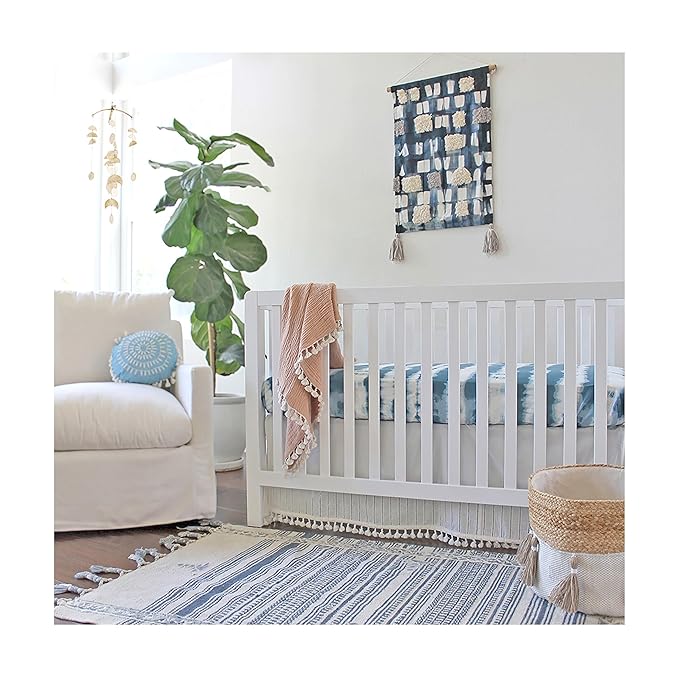 Crane Baby Moon Phase Nursery Décor for Boys and Girls, Ceiling Hanging, 6" x 6" X 36"