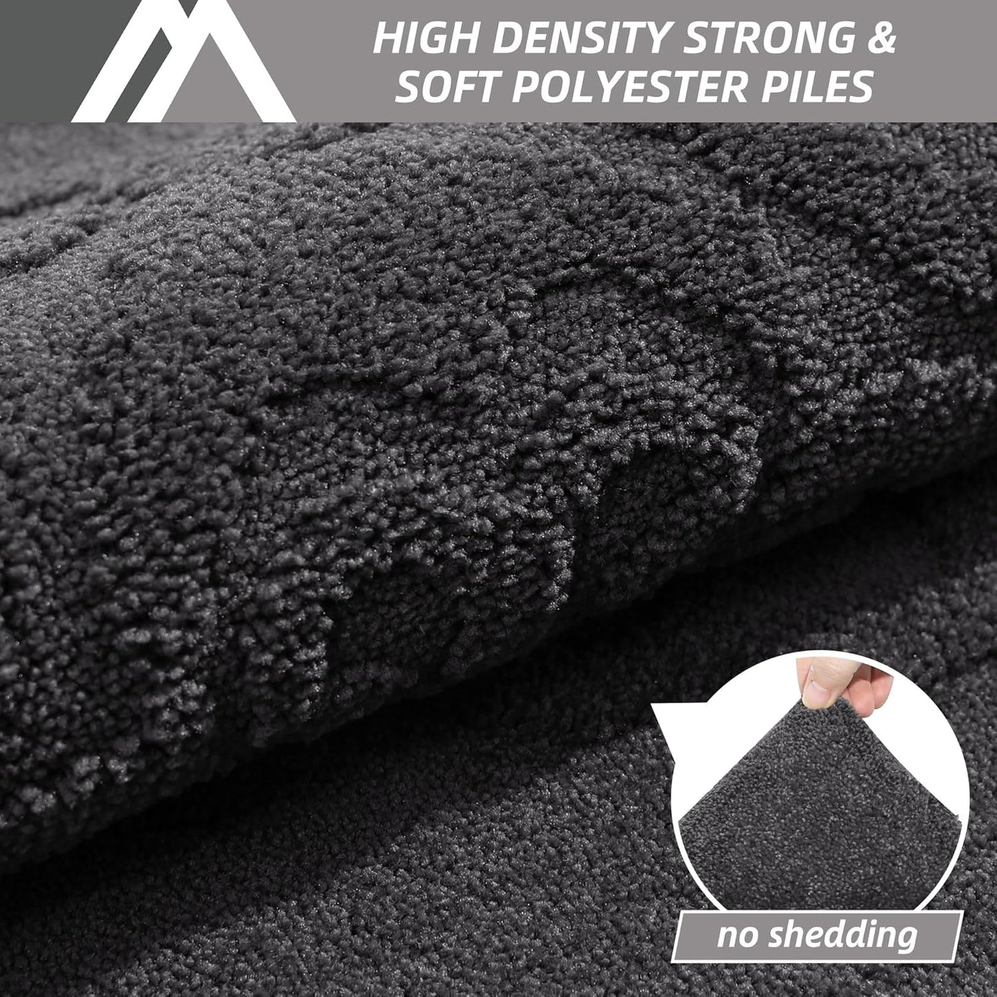 COSY HOMEER-Door-Mat-Non-Slip-Entryway-Rug 20”x32” Absorbent Welcome Mats Washable Dirt Trapper Door Mat Entrance Floor Mats for Front Back Doormats and Wet Shoes,Dark Grey