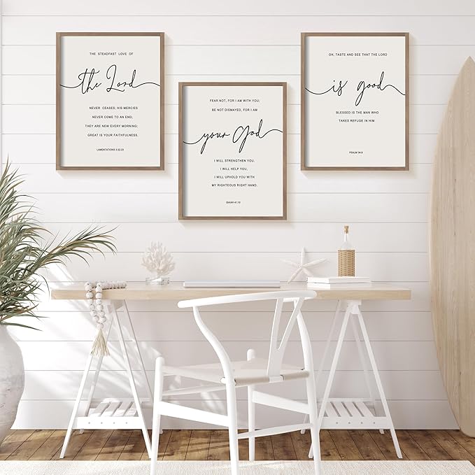 Heiple The Lord Your God Is Good Wall Decor 11"x14" Framed Wooden Wall Sign for Home Decor Farmhouse Vintage Rustic Living Room Minimalist Christian Wall Art (Brown, 11”x14”)