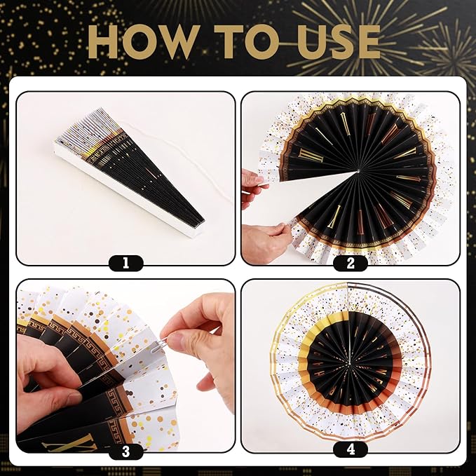 2025 New Year Party Decorations New Years Eve Ceiling Hanging Decor with Fireworks New Year Countdown Party Supplies for Home Office Classroom Hello 2025 Theme Party