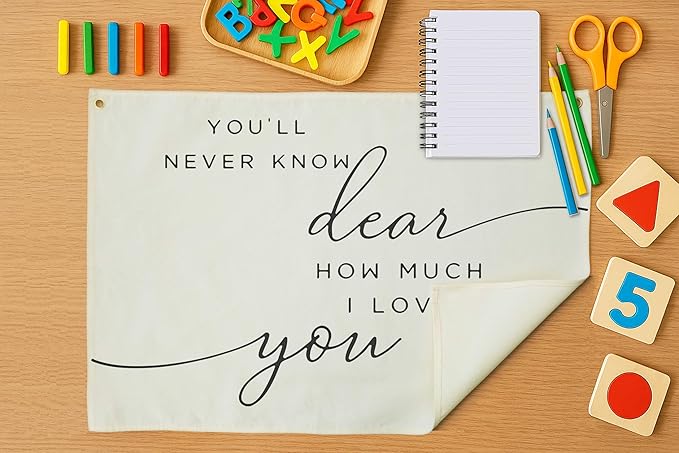 Baby Growth Stuff-Nursery Rectangular Hanging Canvas Banner Wall Decor-Poster Flag Sign Wall Art for Baby Girl Boy Kids,Nursery Bedroom Playroom Decor-Birthday Christmas Gift-You'll Never Know
