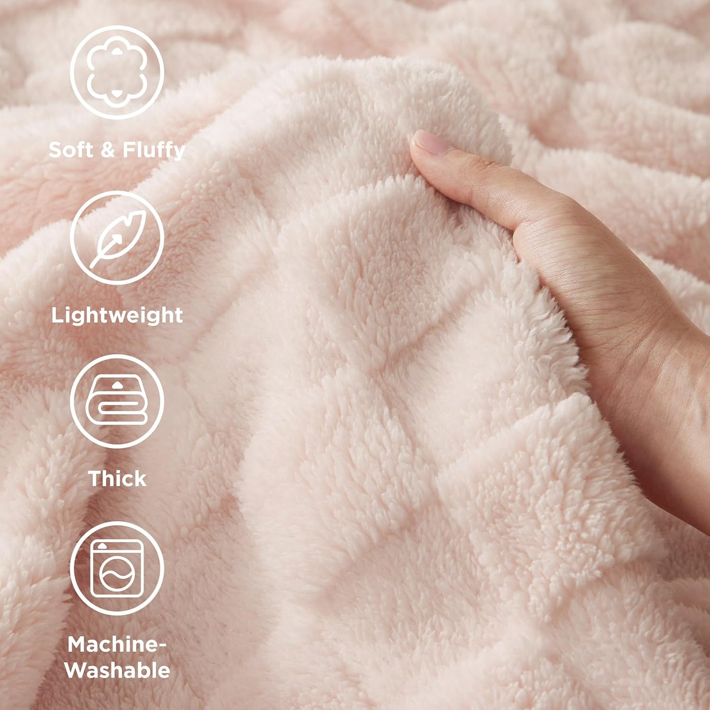 Bedsure GentleSoft Light Pink Twin XL Blanket for Bed - Super Soft Cozy Fleece Blankets for Women, Cute Throws for Girls, Dorm Room Essentials for Girls Teens Back to School, 66x90 Inches