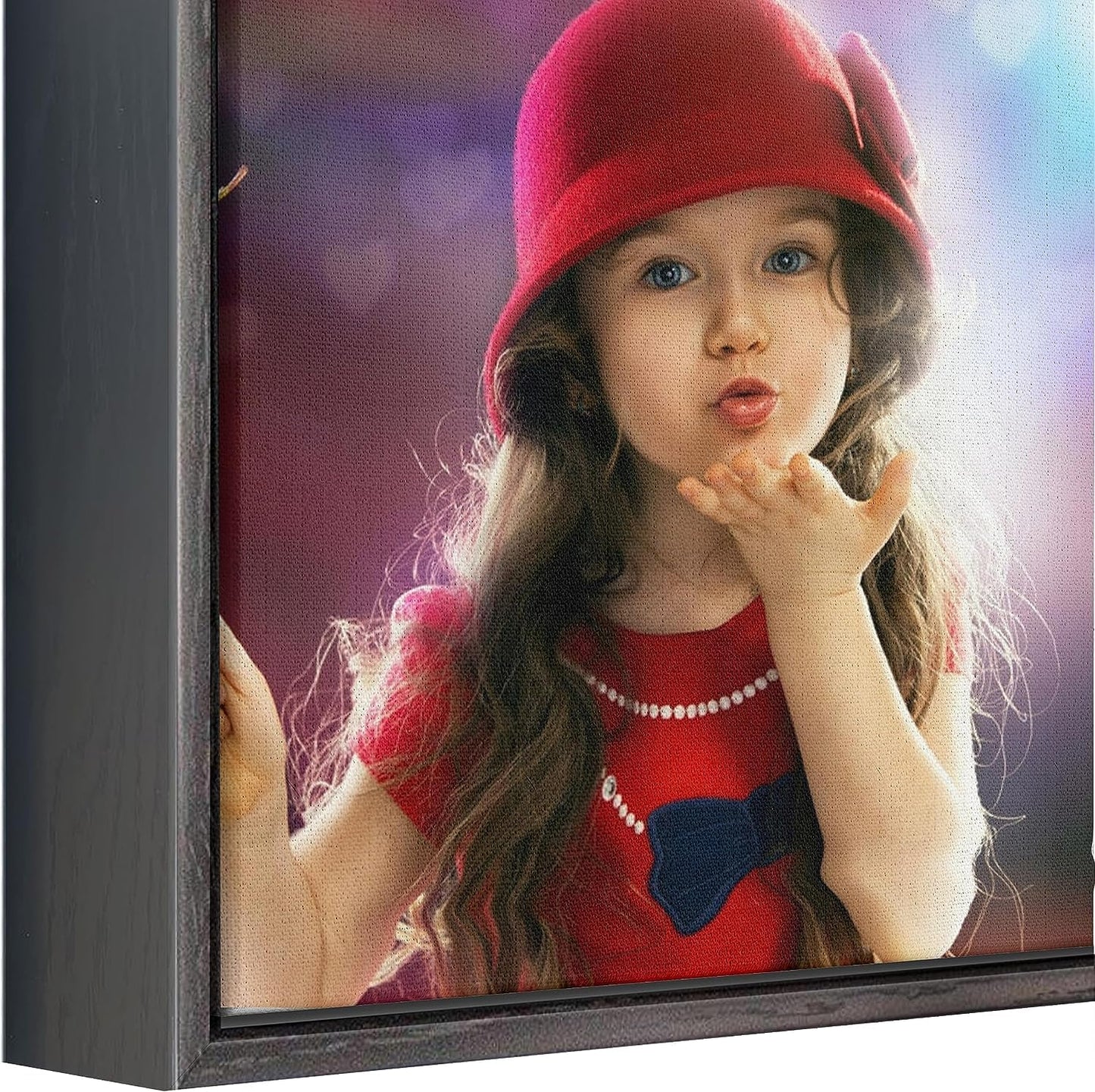 Personalized Custom Canvas Prints: Photo On Canvas (Black, 24x36) Transform Your Photos into Stunning Framed Wall Art Digitally Printed Photo To Canvas Ideal for Home Decor, Gifts Keepsakes.