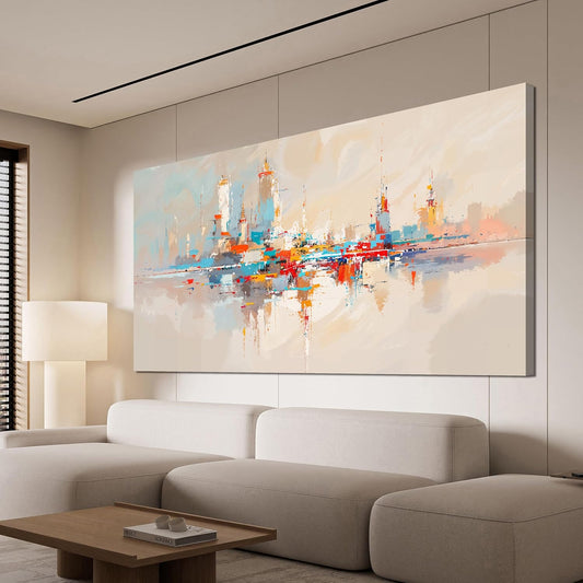 Canvas Wall Art Decor Large Wall Art Pictures for Living Room Abstract Canvas Art Wall Decor Colorful Abstract Wall Art Prints Artwork for Walls Wall Art Decorations Bedroom Home Decor 24" X 48"