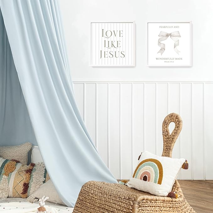 LARTSFRO Coquette Beige Bow Jesus Wall Art Decor Posters, Beige Bow Christian Room Bedroom Bathroom Wall Art Decor Aesthetic for Teen Girls Gifts, Inspirational Bible Verses Bow Wall Decor, 10x10 Inch Set of 4 Bow Pictures (UNFRAMED)