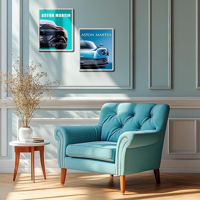 CSLGQGV Car Poster Vintage Racing Car Wall Art Supercar Canvas Prints Painting For Men Room Pictures Guys Dorm Room Aesthetics Decor Bedroom Office (Unframed,8×10inch,9pcs) Colorful car