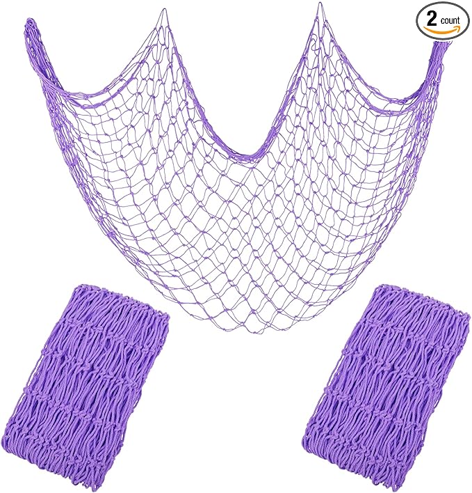 2 Pack Fish Net Decorations for Party