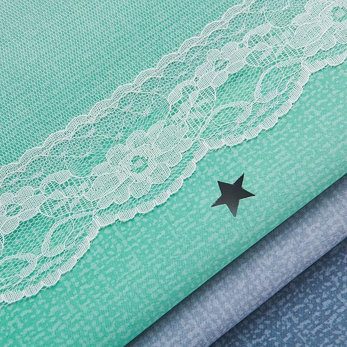 XiDi Curtains for Bedroom Decor, Rainbow Purplgreen grey34/45