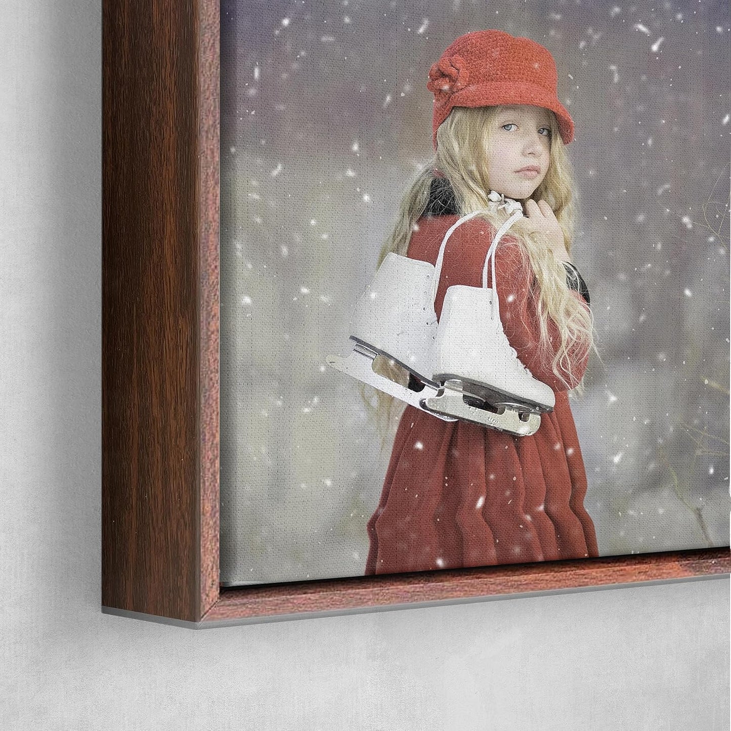 Personalized Custom Canvas Prints: Photo On Canvas (Dark Brown, 20X24) Transform Your Photos into Stunning Framed Wall Art Digitally Printed Photo To Canvas Ideal for Home Decor, Gifts Keepsakes.
