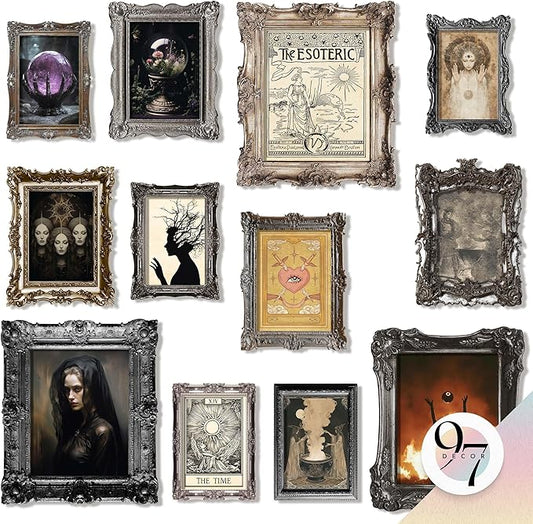 97 Decor Witchy Room Decor Aesthetic - Vintage Gothic Decorations For Bedroom, Horror Goth Room Aesthetic, Halloween Witchy Wall Art Prints, Creepy Dark Witch Posters Spooky Wall Decor (Unframed)