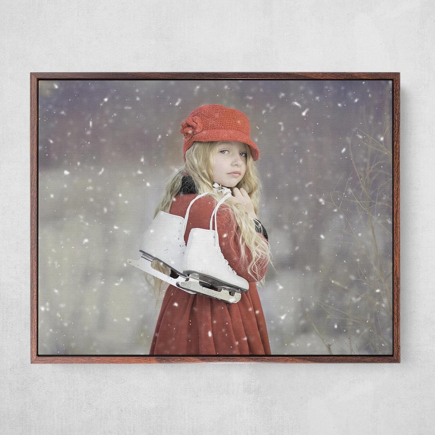 Personalized Custom Canvas Prints: Photo On Canvas (Dark Brown, 16x20) Transform Your Photos into Stunning Framed Wall Art Digitally Printed Photo To Canvas Ideal for Home Decor, Gifts Keepsakes.