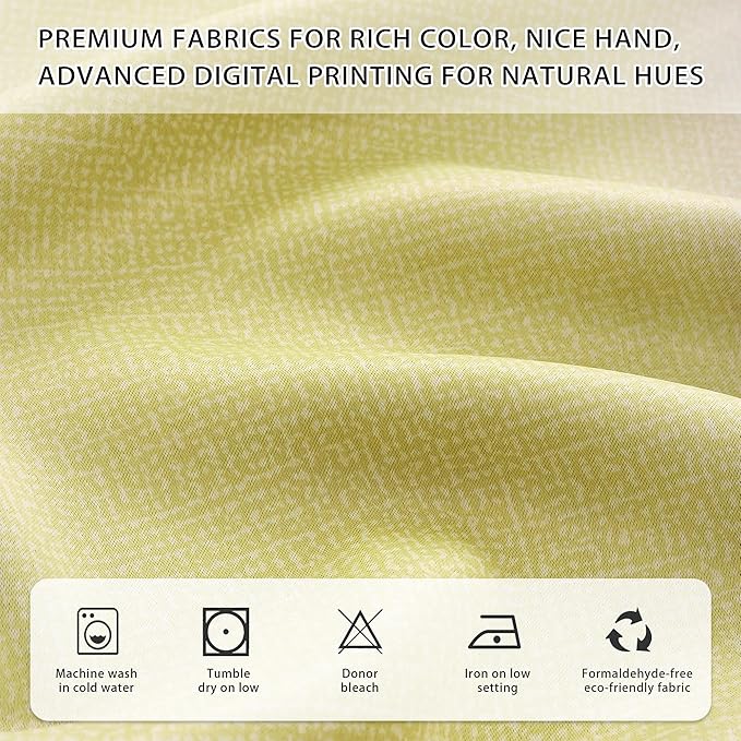 XiDi Yellow Curtains for Girls Bedroom Decor Short Blackout Curtains for Kids Room Rainbow Design for Girls Room Princess Unicorn Wall Decals Room Darkening Grey Green Yellow 34x63 Inches Long