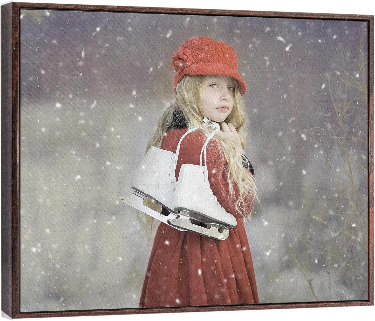 Personalized Custom Canvas Prints: Photo On Canvas (Dark Brown, 12x18) Transform Your Photos into Stunning Framed Wall Art Digitally Printed Photo To Canvas Ideal for Home Decor, Gifts Keepsakes.