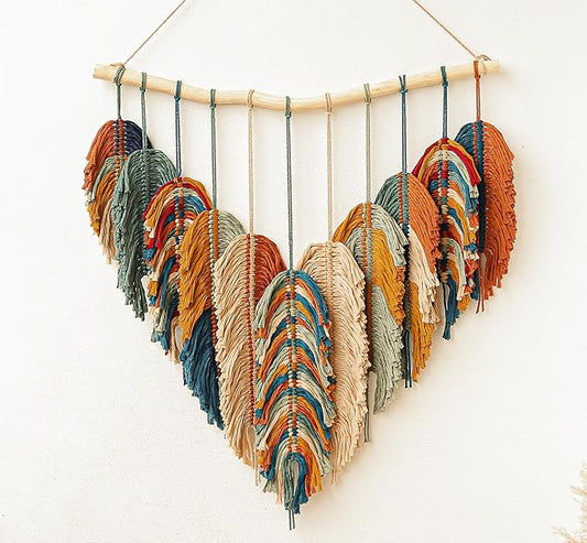 Boho Wall Decor - Large Macrame Wall Hanging - Boho Bedroom Decor - Tapestry for Bedroom - 31x39 inches
