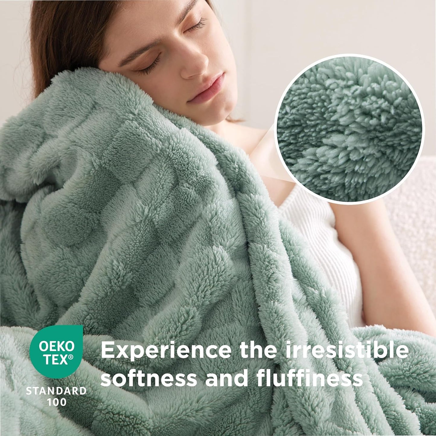 Bedsure GentleSoft Full Size Blankets for Bed Sage Green - Super Soft Cozy Fleece Blanket for Women Men Girls, Large Fuzzy Throws for Bedroom Decor, 84x90 Inches