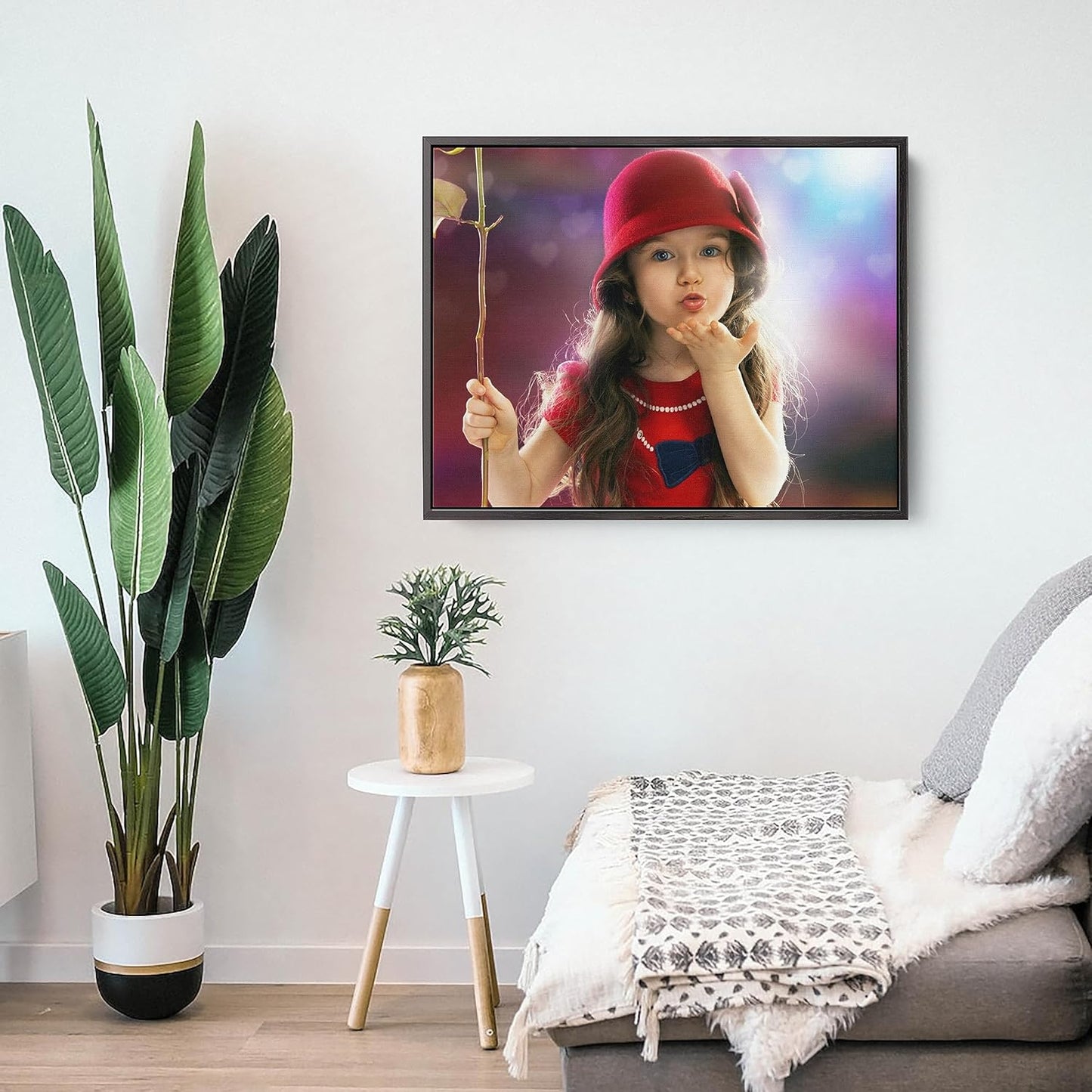 Personalized Custom Canvas Prints: Photo On Canvas (Black 20X30) Transform Your Photos into Stunning Framed Wall Art Digitally Printed Photo To Canvas Ideal for Home Decor, Gifts Keepsakes.