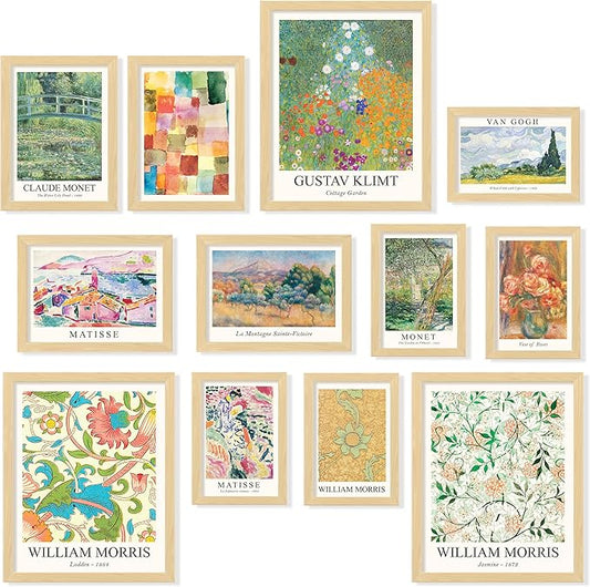 97 Decor Vintage Eclectic Wall Art Prints - Artsy Maximalist Decor Gallery Wall Prints for Bedroom Dorm, Famous Art Posters for Room Aesthetic Pictures, Colorful Eclectic Decorations (Unframed)
