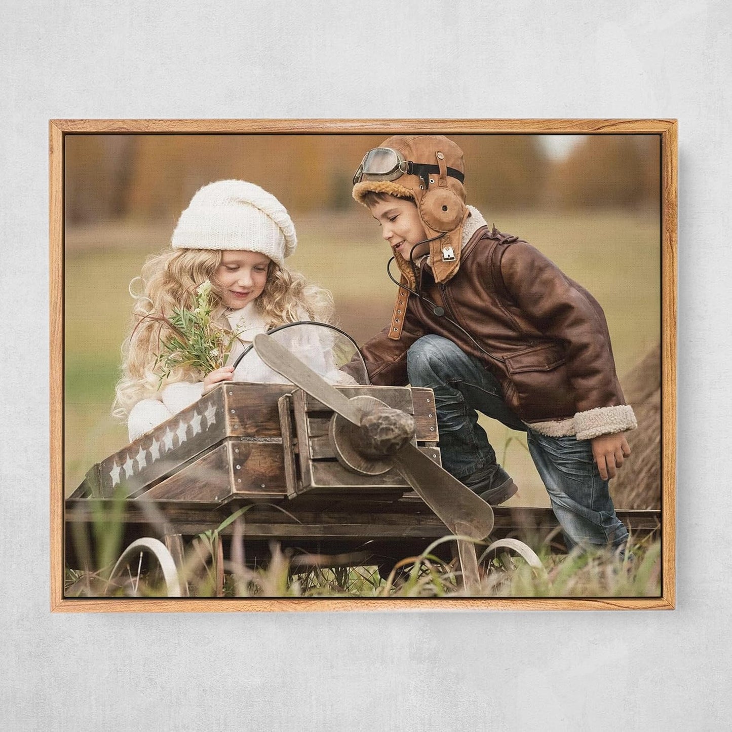 Personalized Custom Canvas Prints: Photo On Canvas (Light Brown, 12x18) Transform Your Photos into Stunning Framed Wall Art Digitally Printed Photo To Canvas Ideal for Home Decor, Gifts Keepsakes.