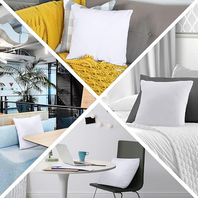 Utopia Bedding Throw Pillows (Set of 1, White) – 28 x 28 Inches Down Alternative Pillows for Bed, Sofa, and Couch - Fluffy Decorative Stuffer Pillow for Indoors & Outdoors