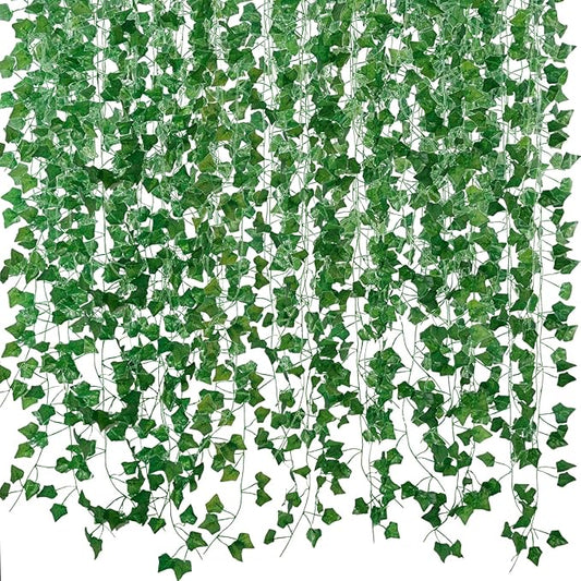 Fake Vines for Room Decor(96Pack689Ft) Aesthetic Artificial Plant Ivy Leaves Hanging Greenery Garlands for Home Bedroom Wall Wedding Christmas Party Office patio Indoor, Outdoor Garden Décor