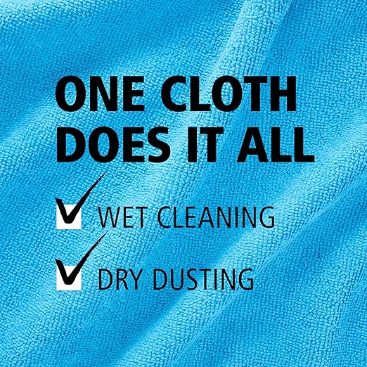 Rubbermaid Commercial Products HYGEN r-40 Recycled Microfiber Cloths, 12"" X 12"" Red, 24-Pack, Durable, Lint-Free, Wet-Dry Cleaning for Home, Applianes, Cars, Custodial Spaces, Housekeeping, Glass