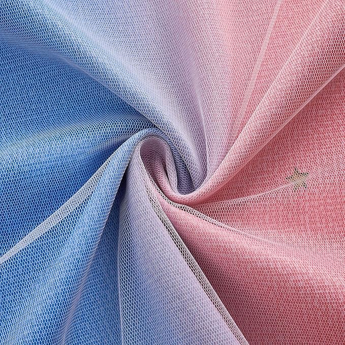 XiDi Curtains for Bedroom Decor, Rainbow Pink GreenBlue52/96/1