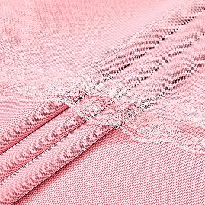XiDi Full Blackout Pink Curtains with Sheer Overlay Double Layer Curtains for Nursery Girls Bedroom 84 Inches Long 2 Panels Kids Toddler Princess Room Decor Grommet Privacy Window Drapes W34 X L84
