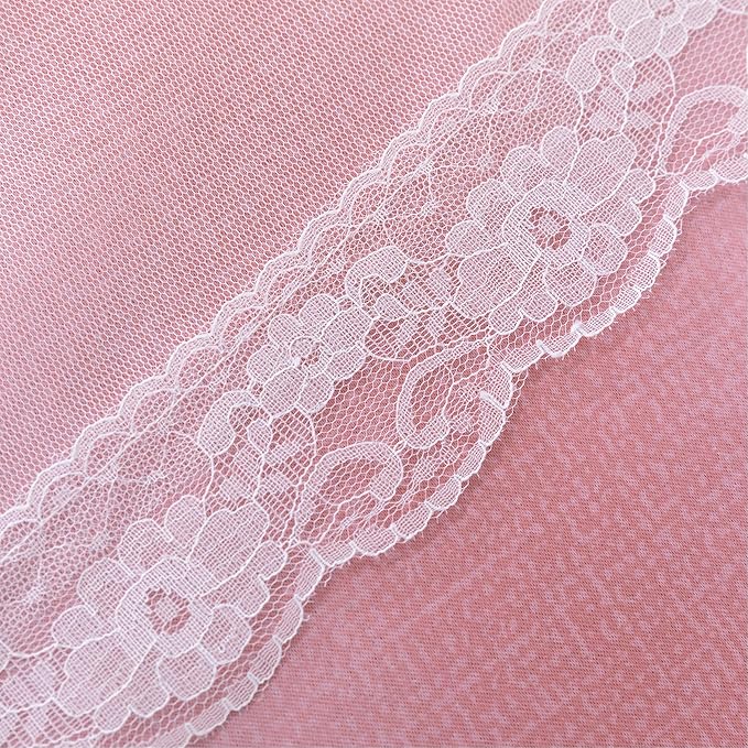 XiDi Curtains for Bedroom Decor, Rainbow Pink-Grey-52-54