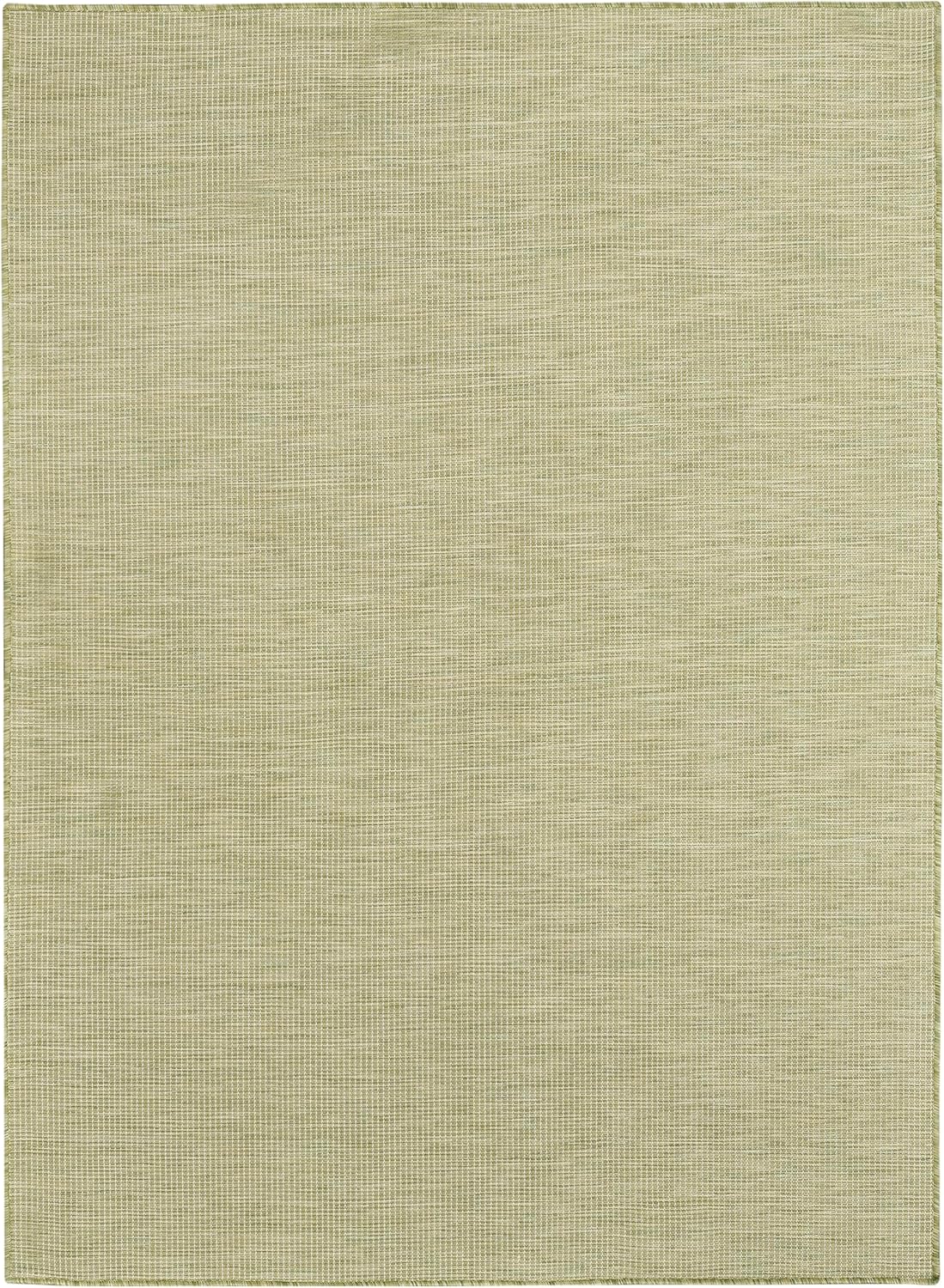 Nourison Home Positano Indoor/Outdoor Green 5' x 7' Area Rug, Easy Cleaning, Non Shedding, Bed Room, Living Room, Dining Room, Backyard, Deck, Patio (5x7)