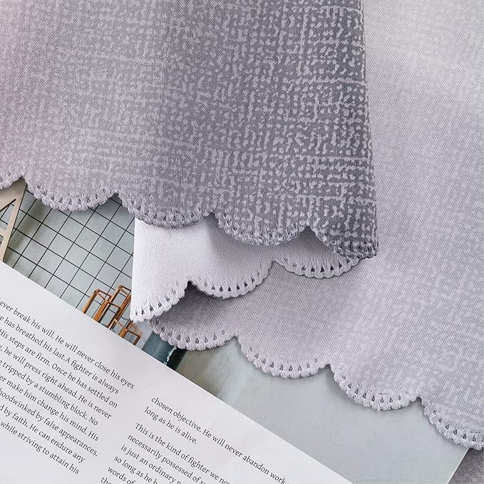 XiDi Curtains for Bedroom Decor, Rainbow Pink-Grey-34-54