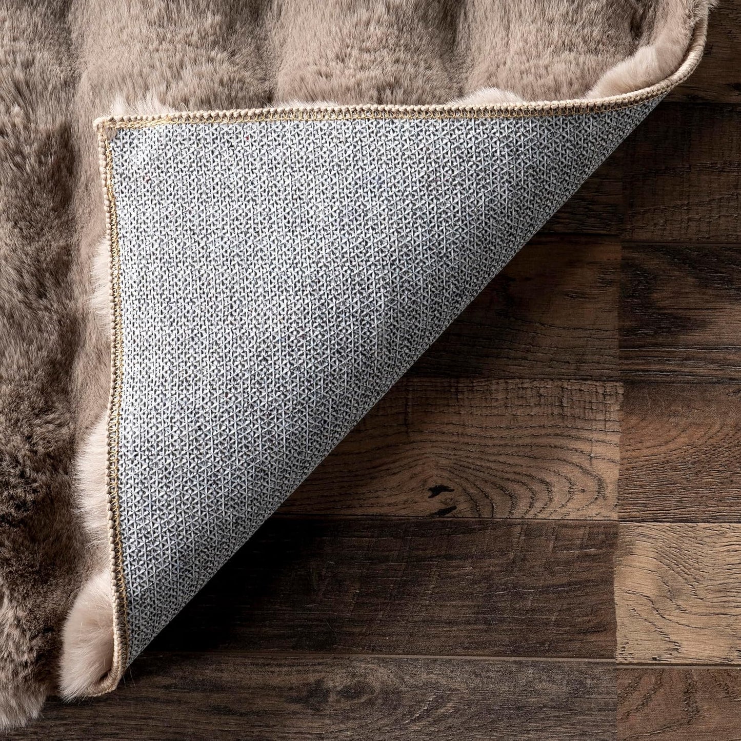 nuLOOM Jeni Checkered 6 Round Machine Washable Area Rug for Living Room Bedroom Dining Room Kitchen, Taupe