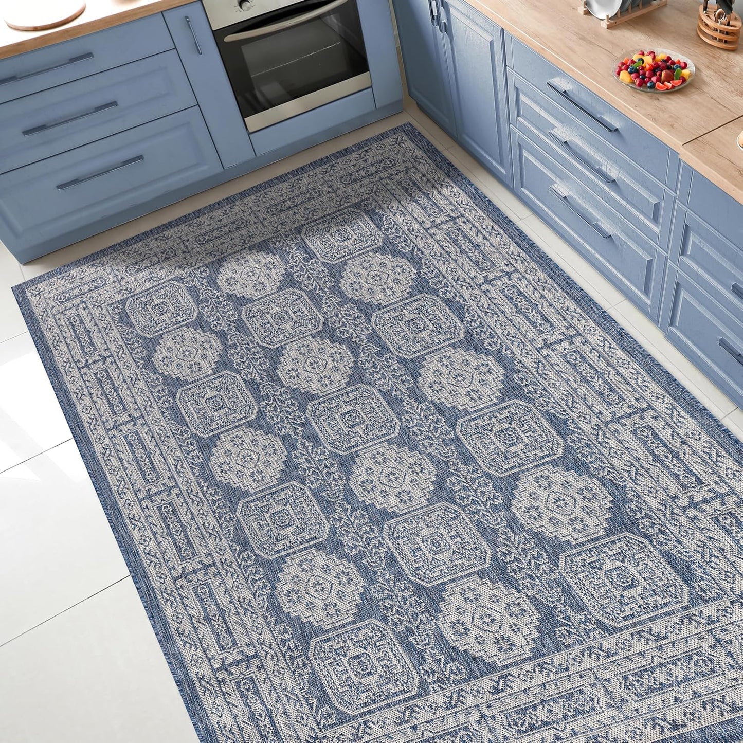 Keen Home Design Terrace Outdoor Area Rug - 9x12 Washable Indoor/Outdoor Rug for Patio, Kitchen, Balcony, Beach, Garden, Deck and Porch, Size: 8'10"x12'