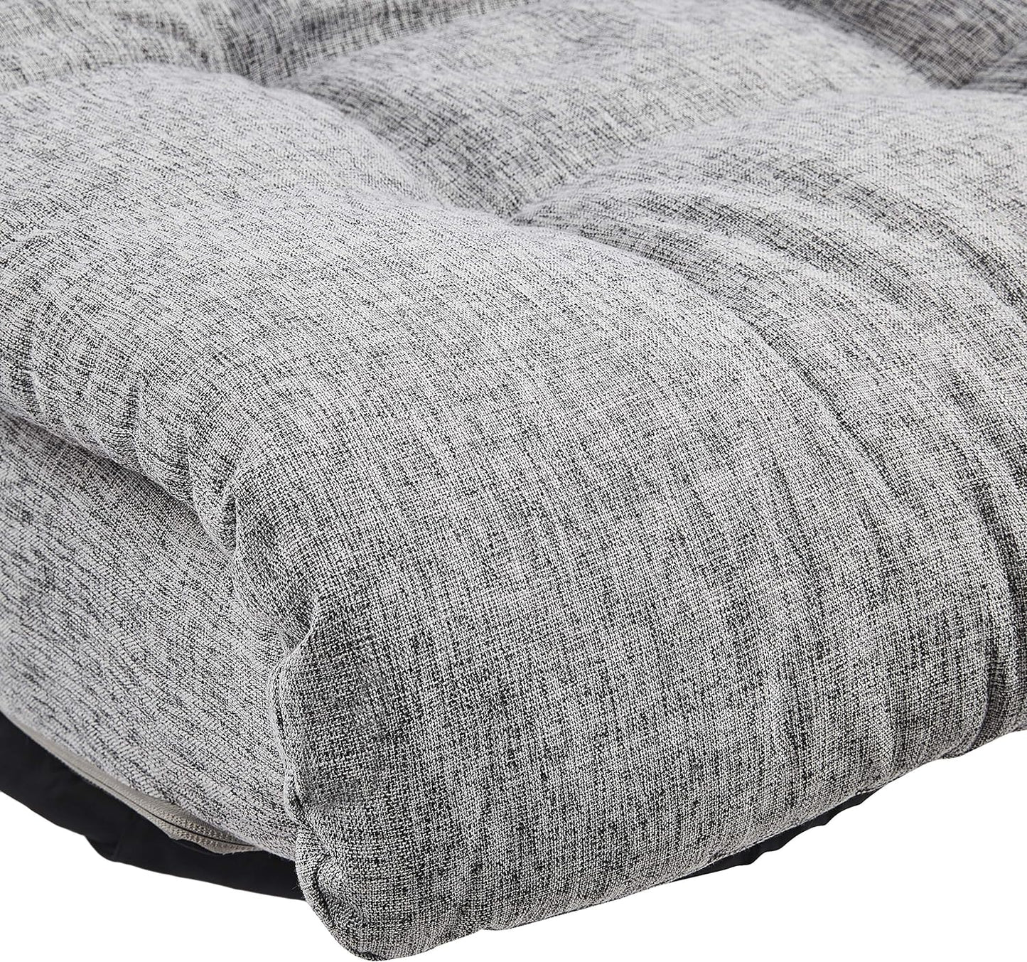 Amazon Basics Swivel Foam Lounge Chair with Headrest, Floor-Compatible, Adjustable, Gaming, 26.3D x 23.5W x 13.7H in, Grey