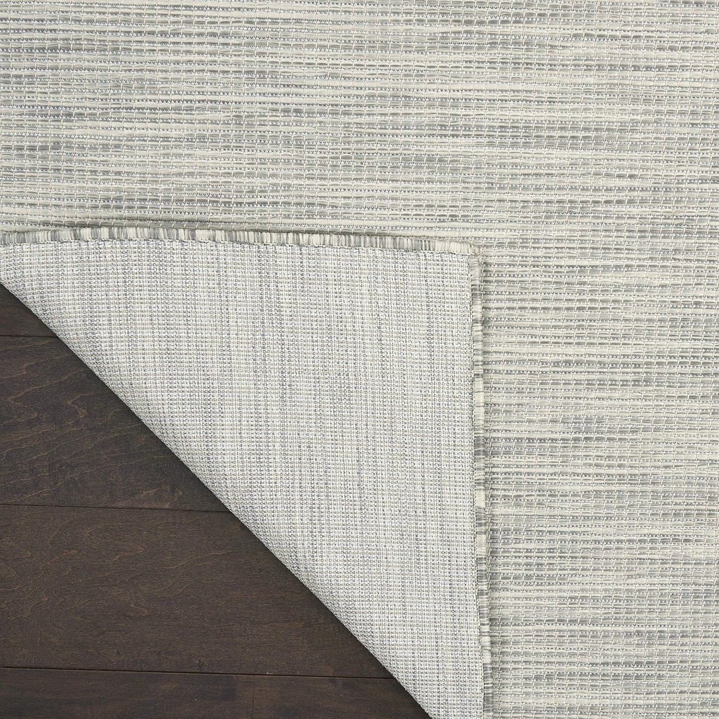 Nourison Positano Indoor-Outdoor Light Grey 5' x 7' Area Rug, Easy Cleaning, Non Shedding, Bed Room, Living Room, Dining Room, Backyard, Deck, Patio (5x7)
