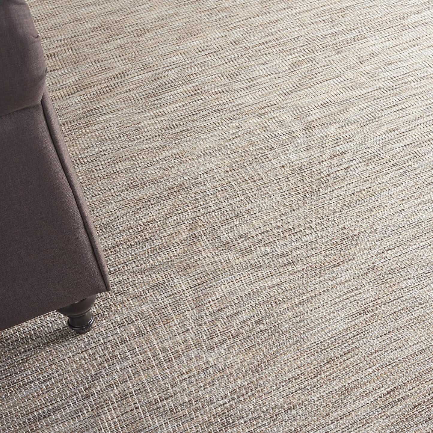 Nourison Home Positano 8' x Round Beige Fabric Modern Area Rug (8' Round)