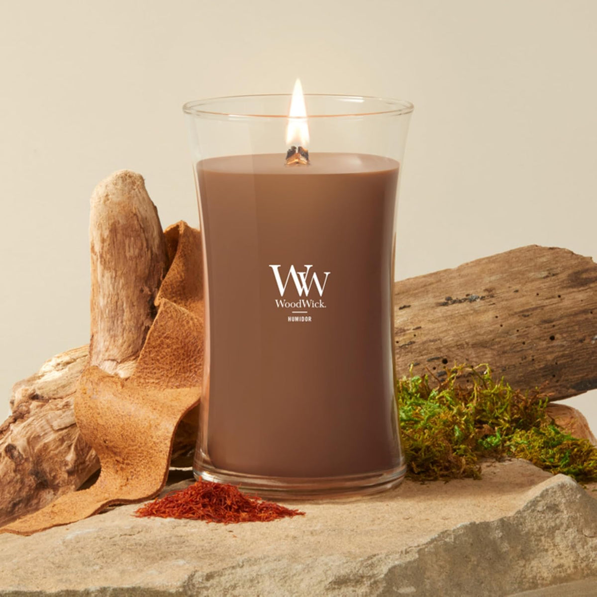 WoodWick Humidor Scented Candle, Crackling Wick, 21.5oz
