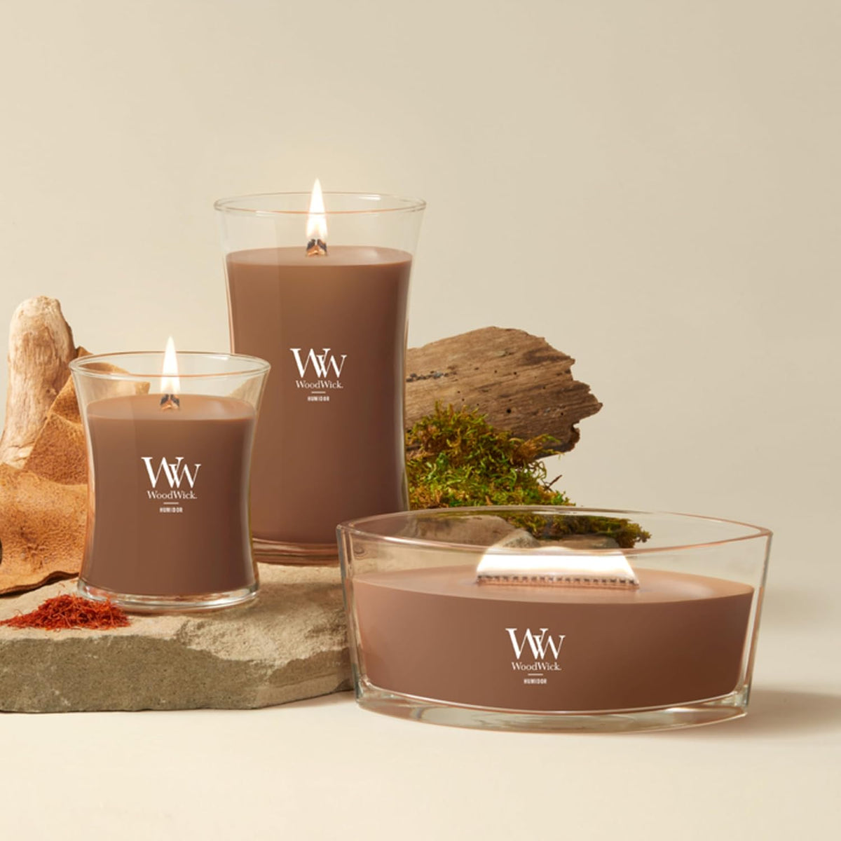 WoodWick Humidor Scented Candle, Crackling Wick, 21.5oz